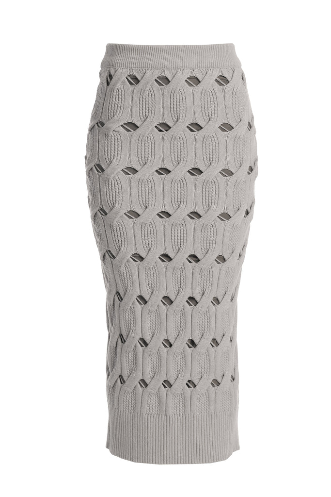 Heather Grey Morgan Knit Maxi Skirt