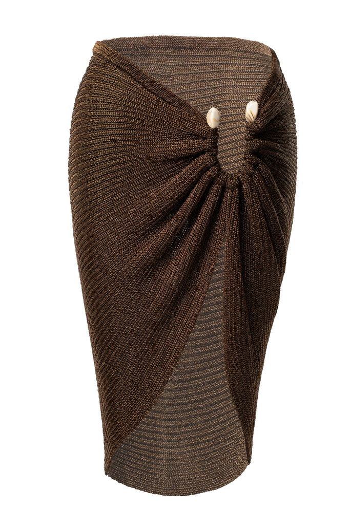 Bronze Luminous Metallic Skirt