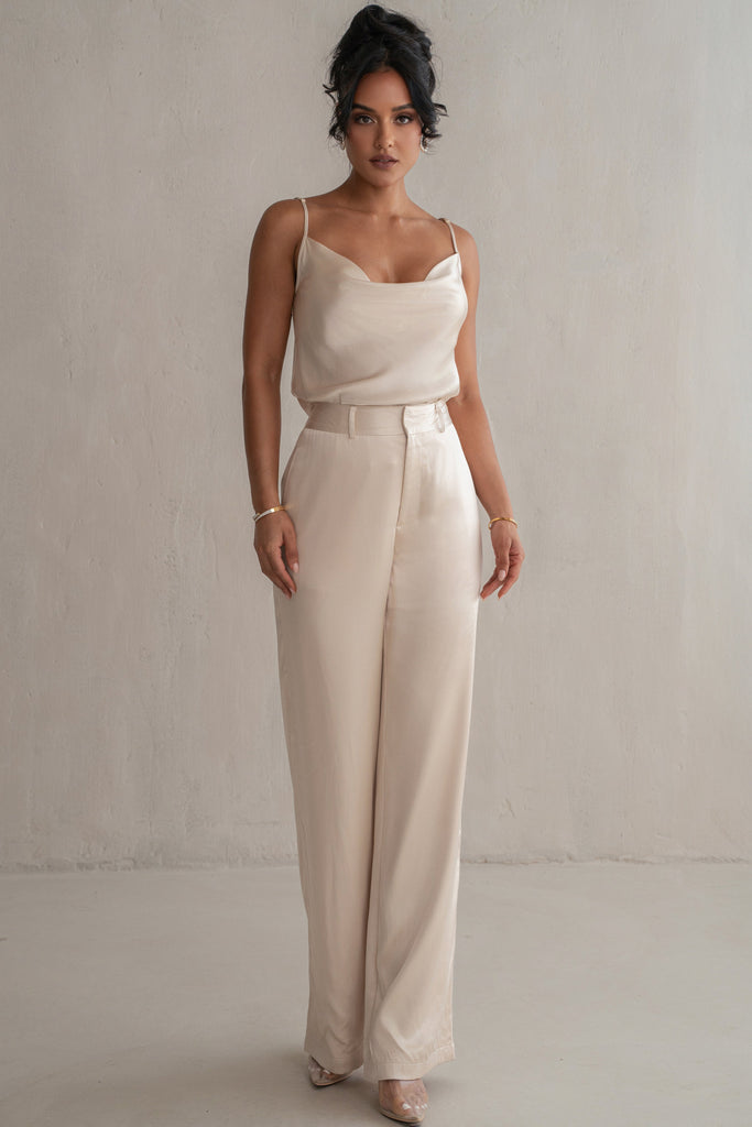 Champagne Ever After Satin Trousers