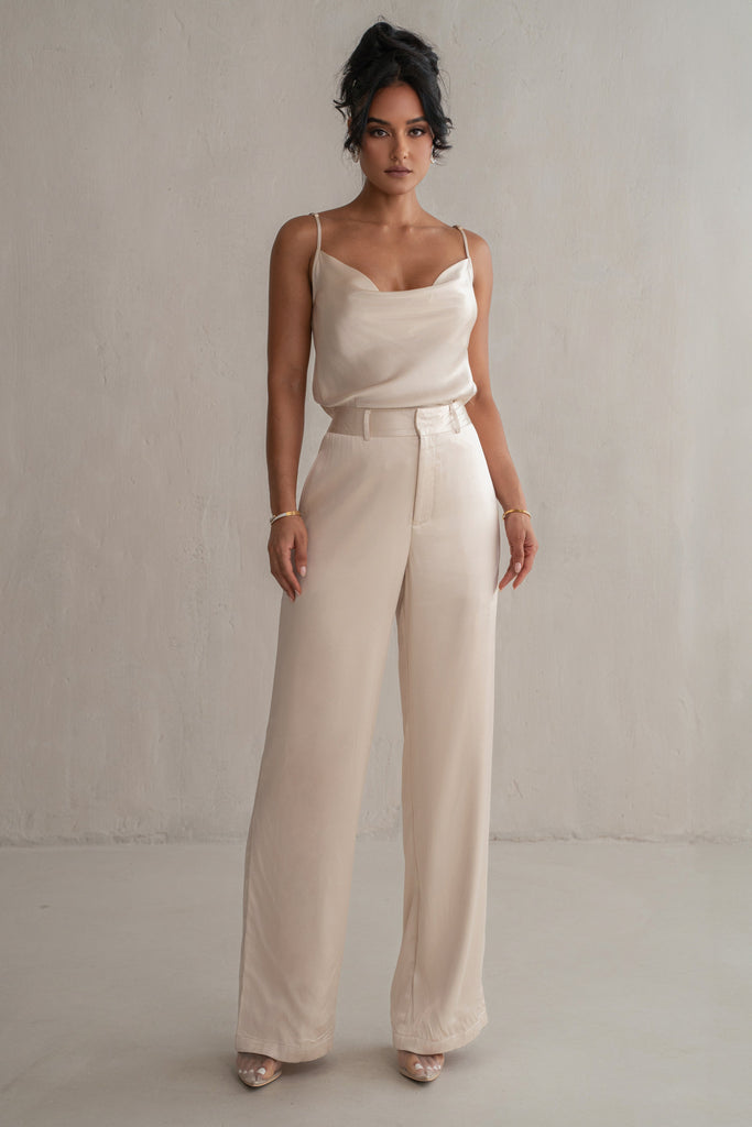 Champagne Ever After Satin Trousers