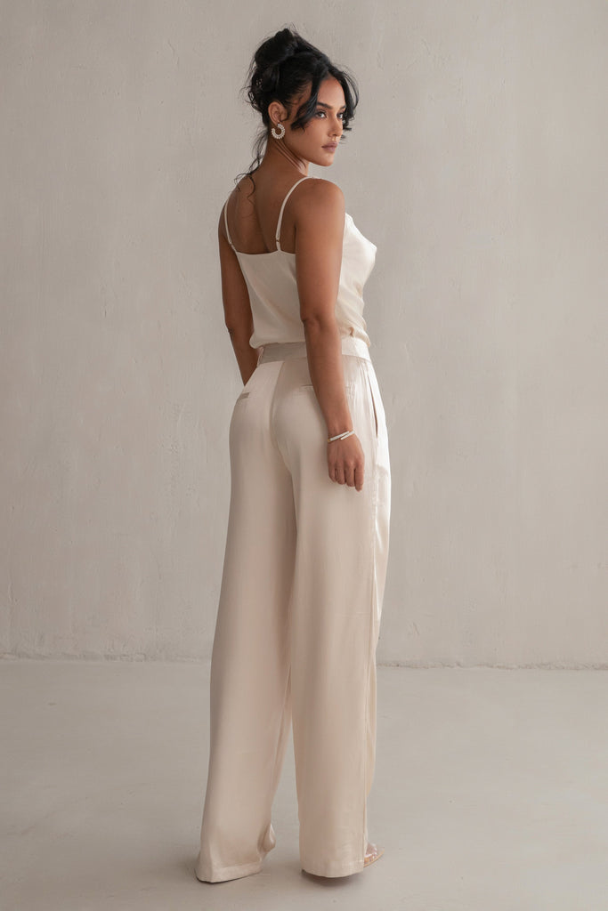 Champagne Ever After Satin Trousers