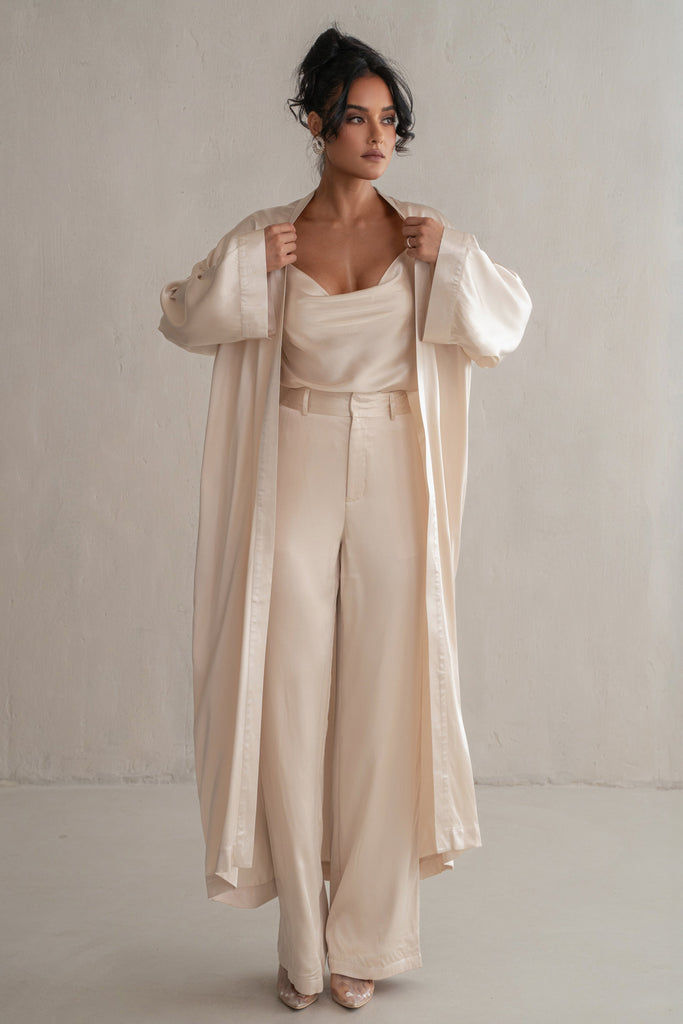 Champagne Ever After Satin Trousers