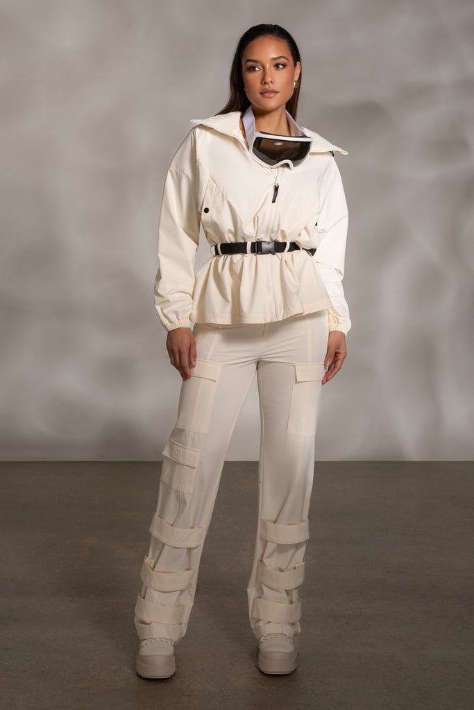 Buttercream Nyah Nylon Utility Pants