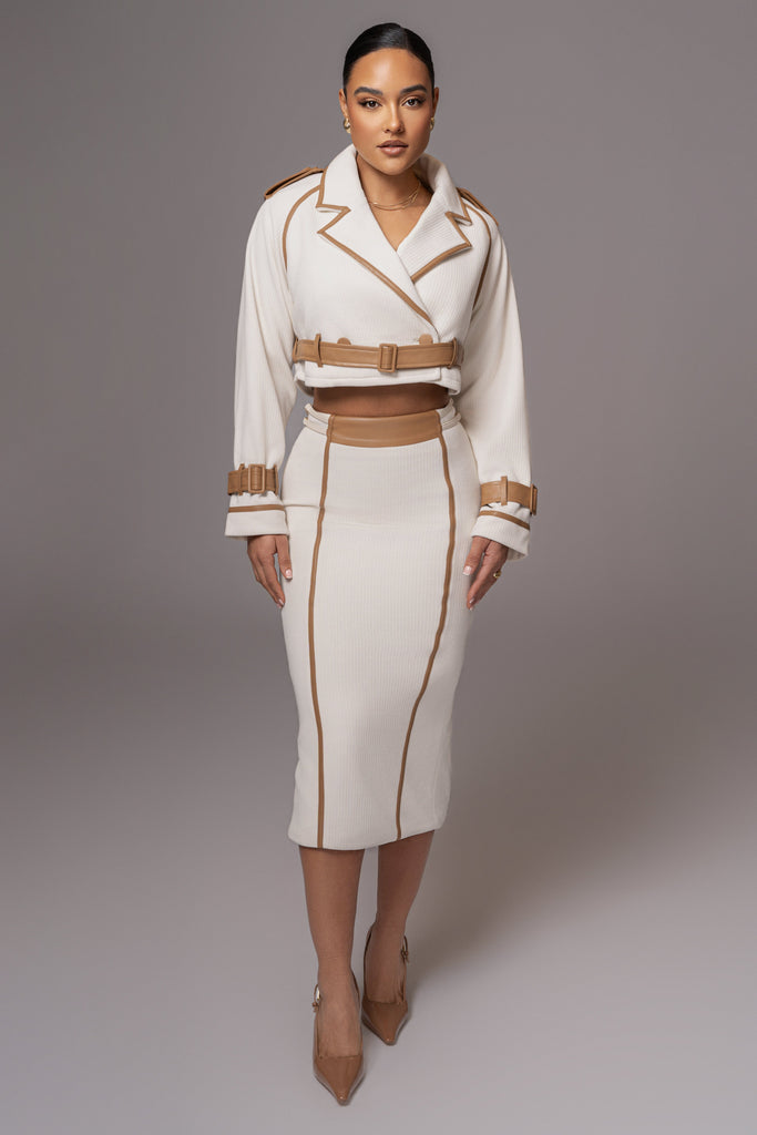 Ivory Jocelyn Contrast Skirt