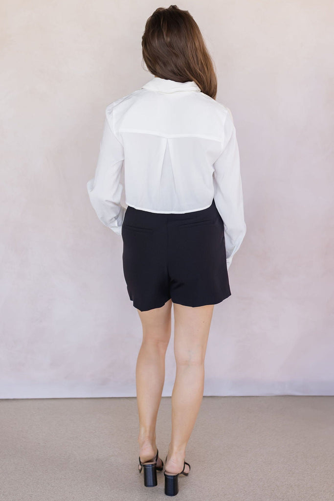 Richie Cropped Button Up Top