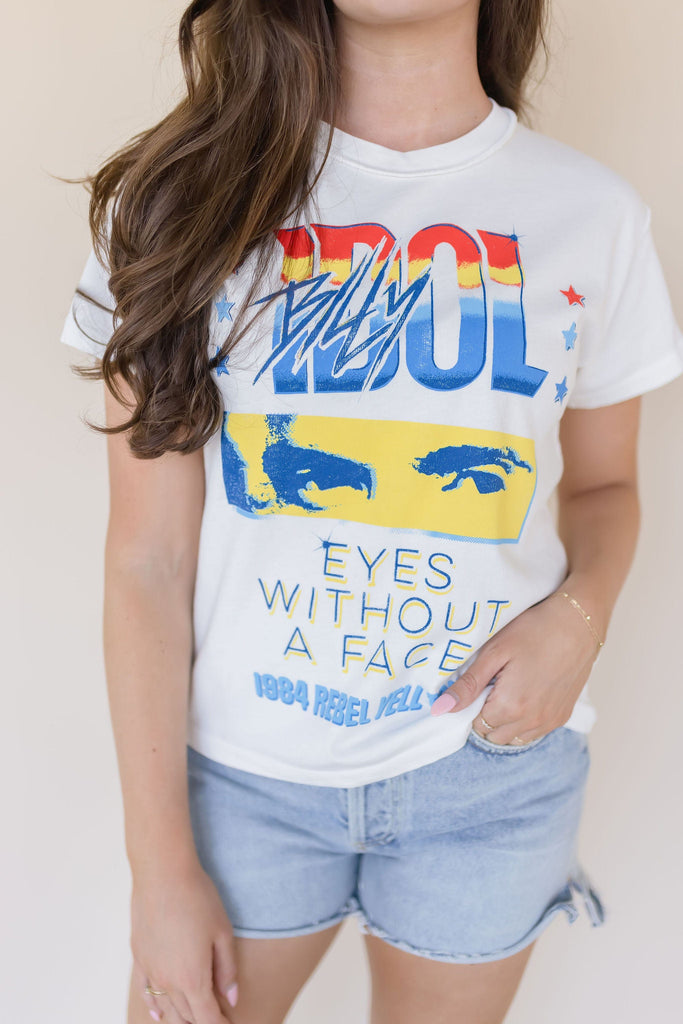Billy Idol Eyes Without A Face Reverse GF Tee